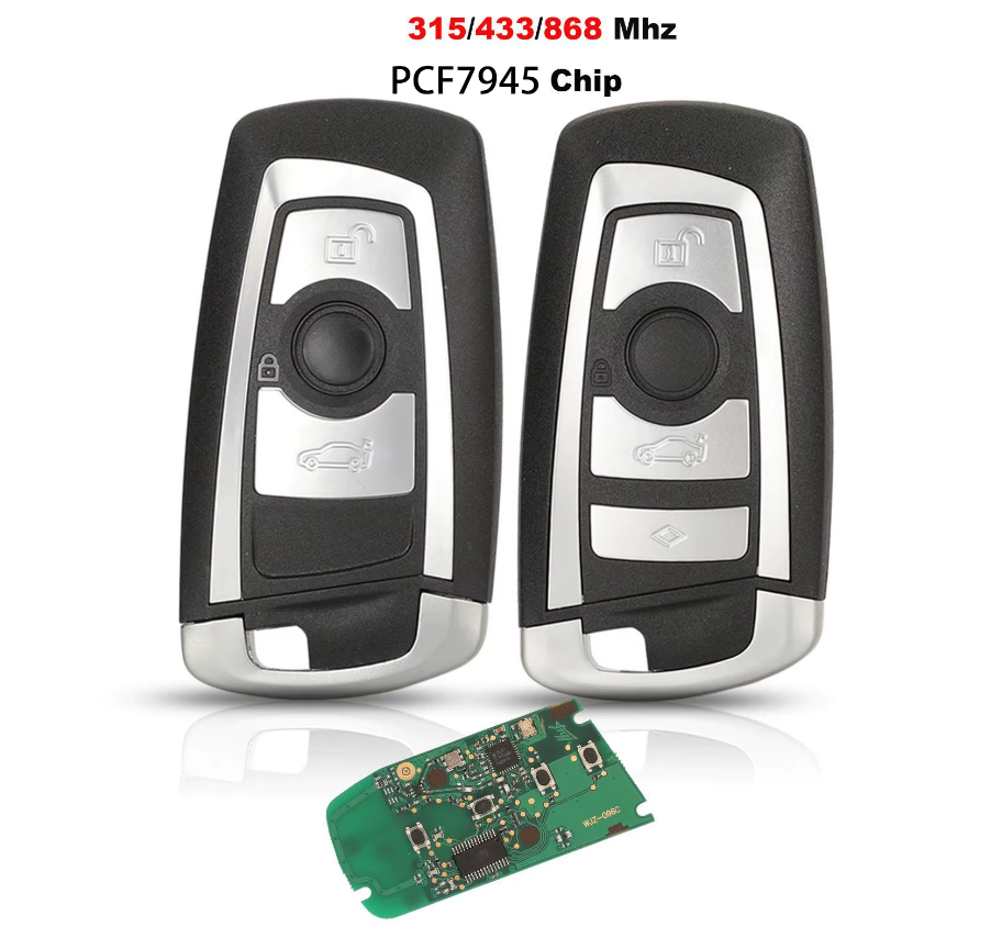 For BMW 3/4 button CAS4 CAS4+ 315/434/868Mhz PCF7945P Keyless key