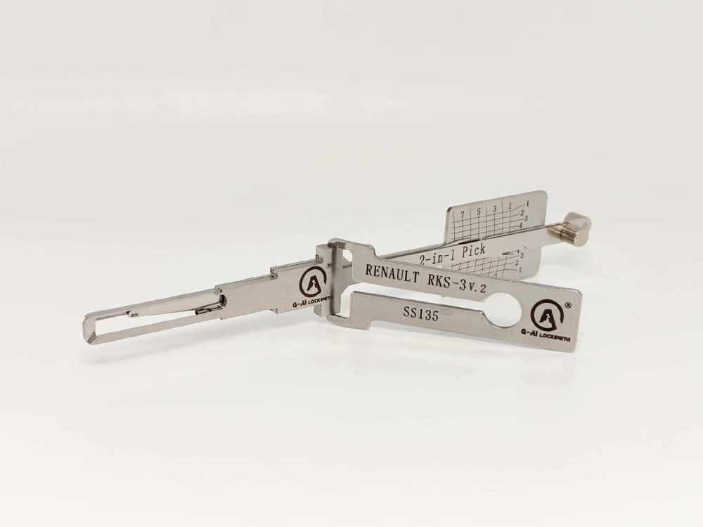 Lishi style RENAULT RKS-3 V.2 2-in-1 SS135 Professional Locksmith tool for Renault