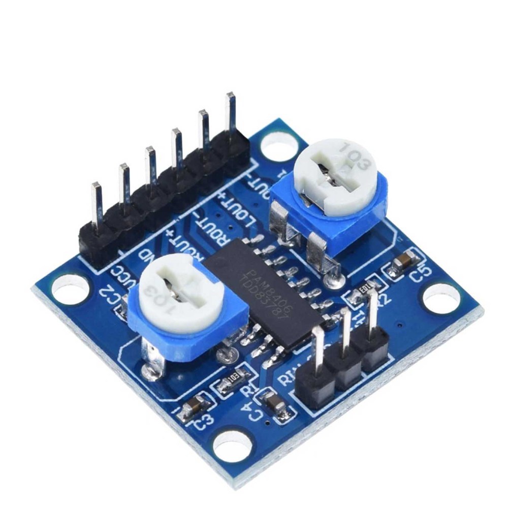 PAM8406 2x5W Digital Amplifier Board With Volume Potentiometer