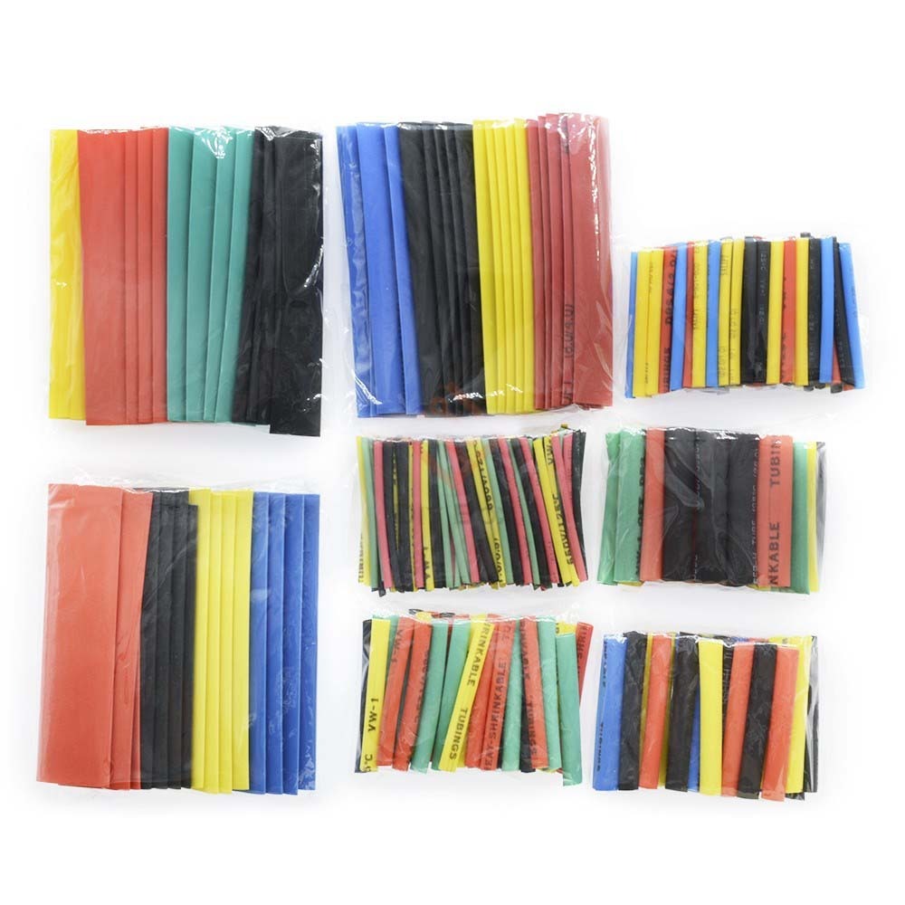 127/140/328/530Pcs Assorted Polyolefin Heat Shrink Tubing Set