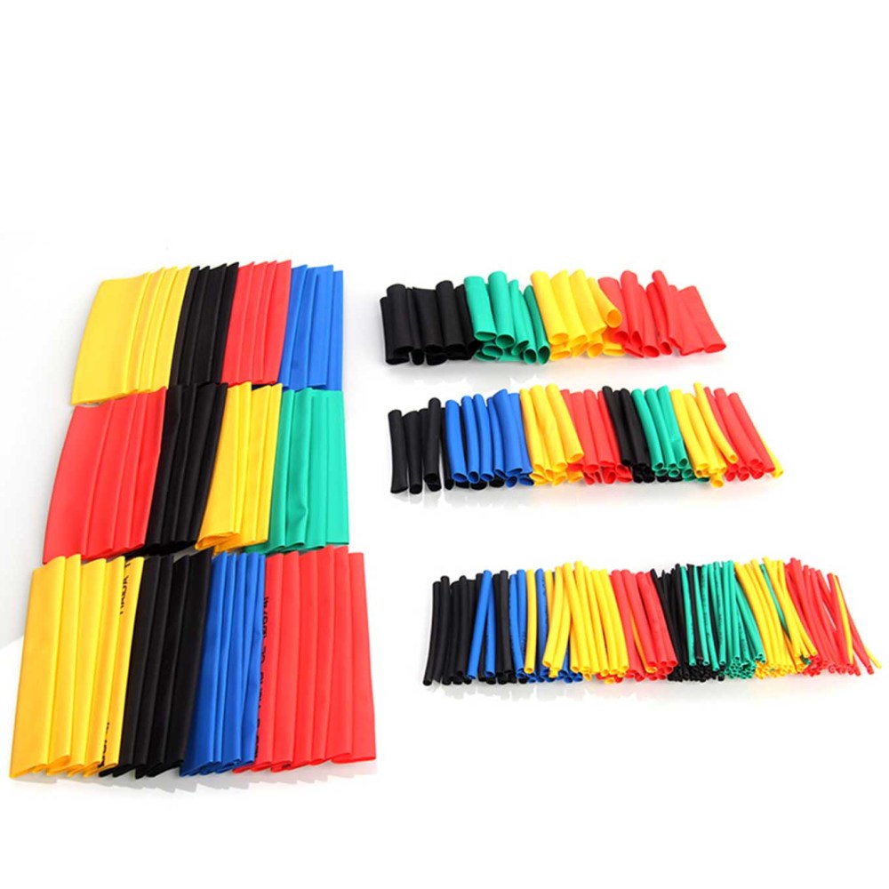 127/140/328/530Pcs Assorted Polyolefin Heat Shrink Tubing Set