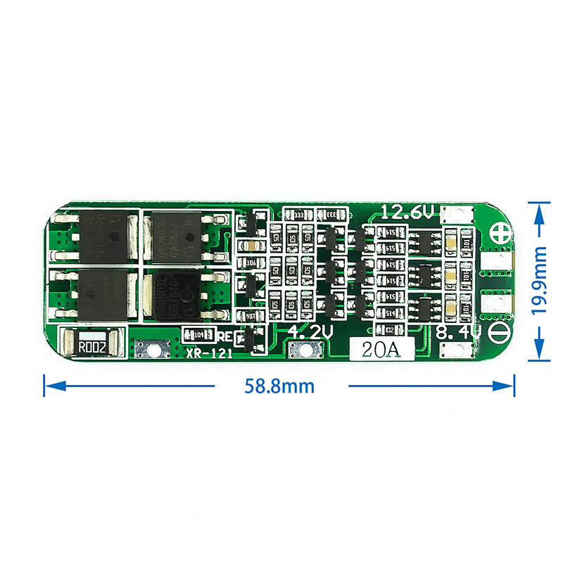 3S 11.1V 12V 12.6V 18650 Lithium Battery Protection Board