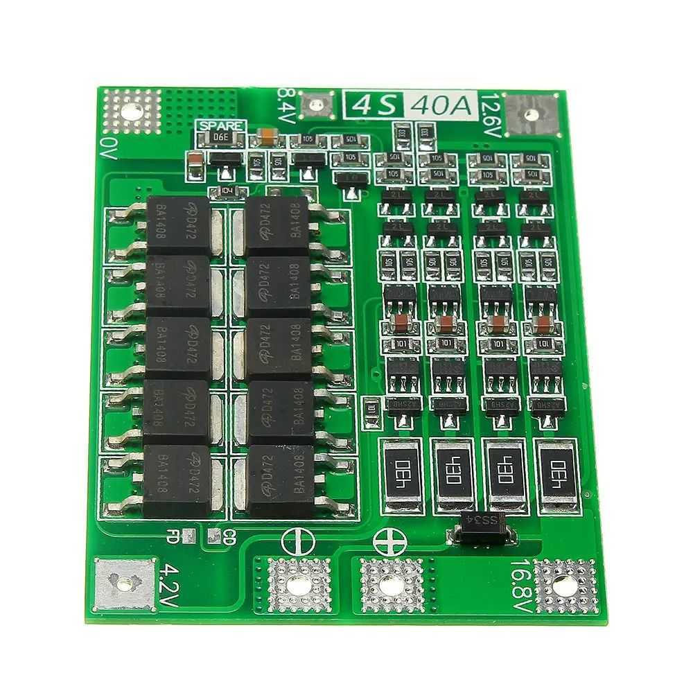 4S 14.8V 16.8V 40A 18650 Lithium Battery Protection Board