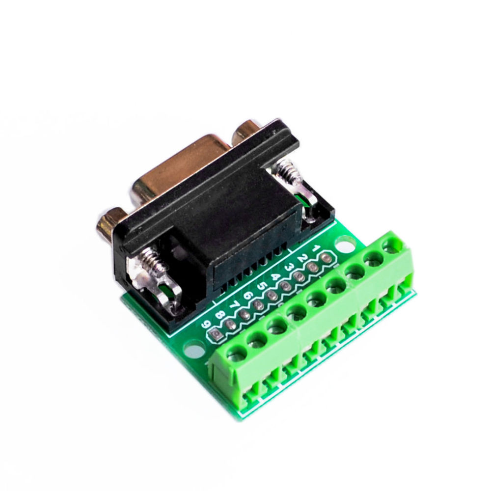 DB9 RS232 RS485 Serial to Terminal Connector Breakout Board