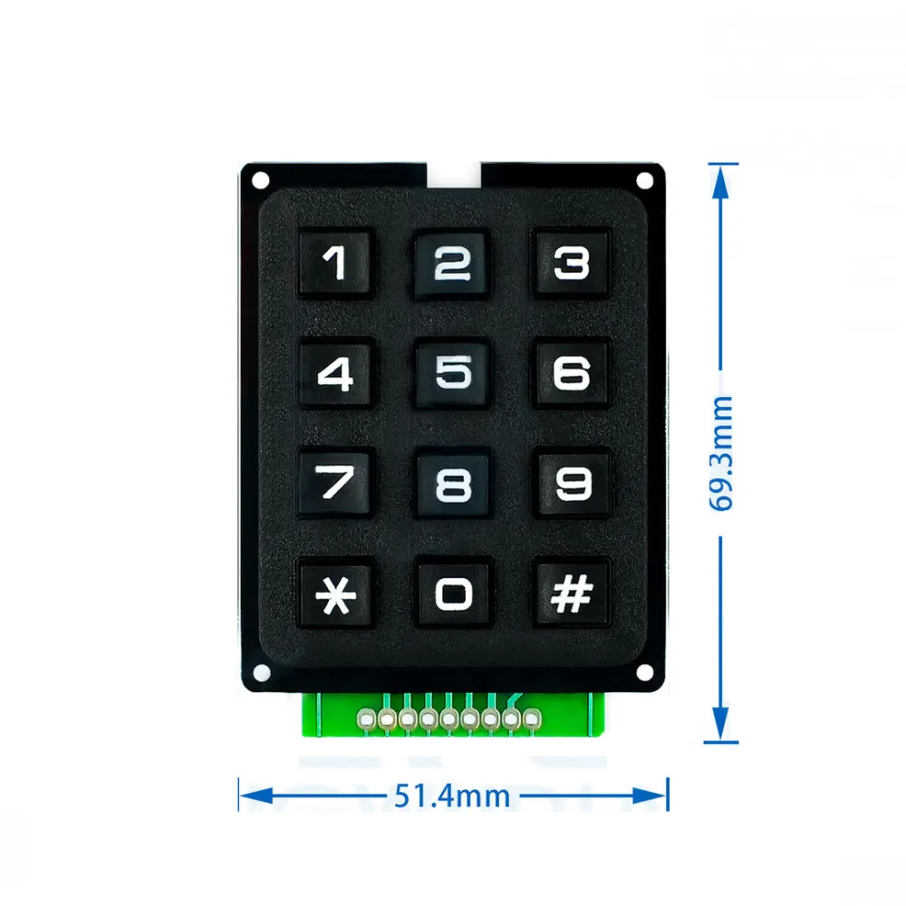 Module Keyboard Key 16 Keys (4x4),12 Keys (4x3) Matrix Keyboard Module