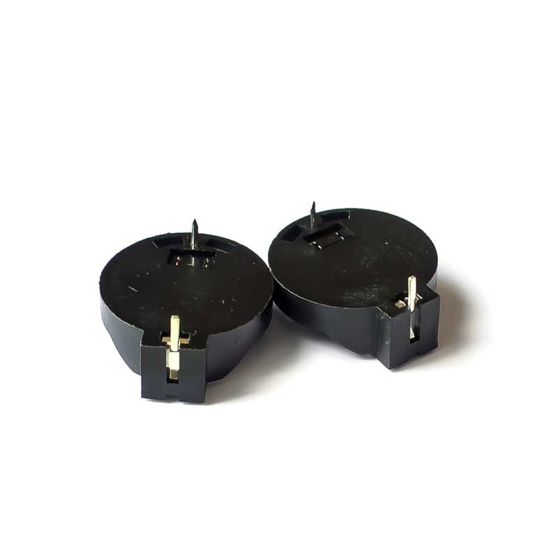 CR2025 CR2032 3V Button Battery Holder Case Black Round