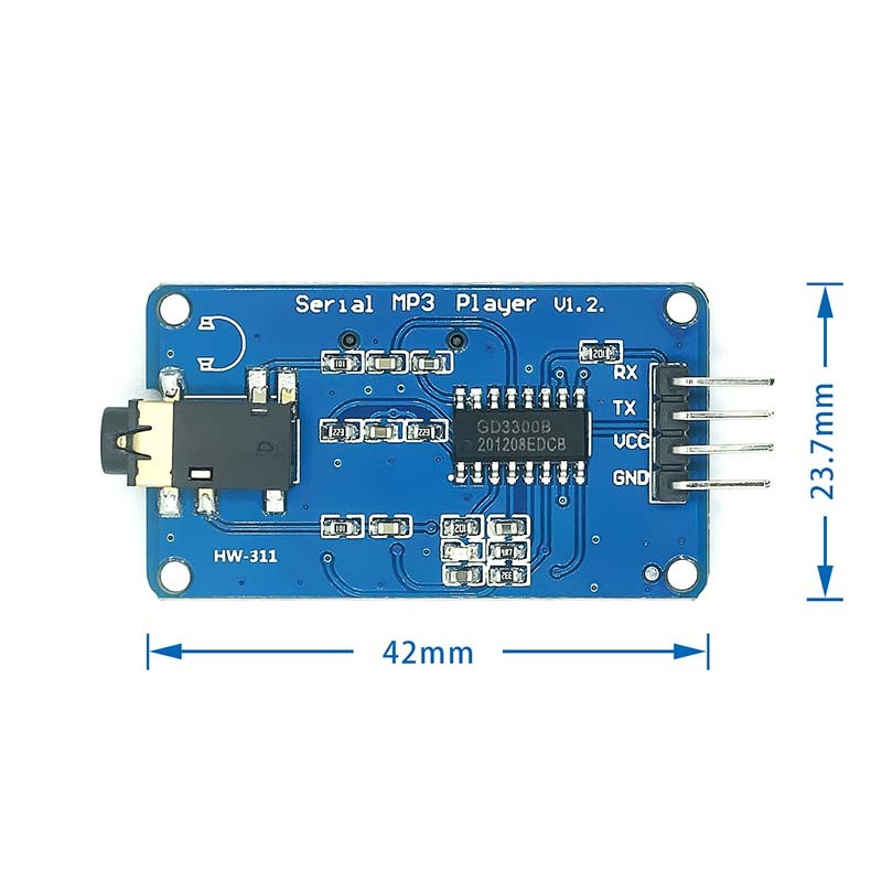 YX5300 UART TTL Serial MP3 Music Player Module compatible with YX6300