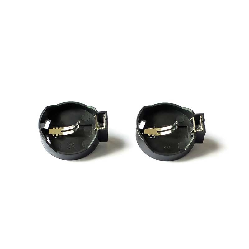 CR2025 CR2032 3V Button Battery Holder Case Black Round