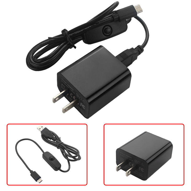 Raspberry Pi 4B 5V 3A Type-C USB Power Adapter