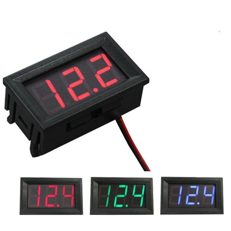 DC 5V-120V DC4.5V-30V 0.56" LED 2 Wires Digital Voltmeter Tester