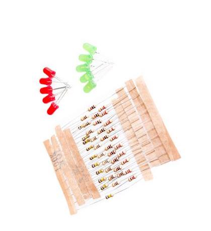1K 10K 100K 220 Ohm 1/4W Resistor and LED Kit