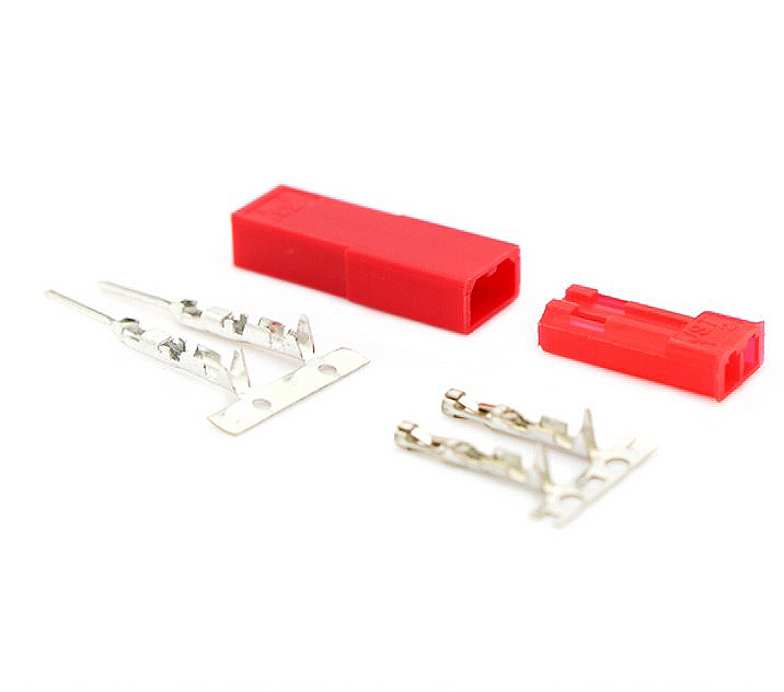 JST Male And Female Terminals 2-wire Red