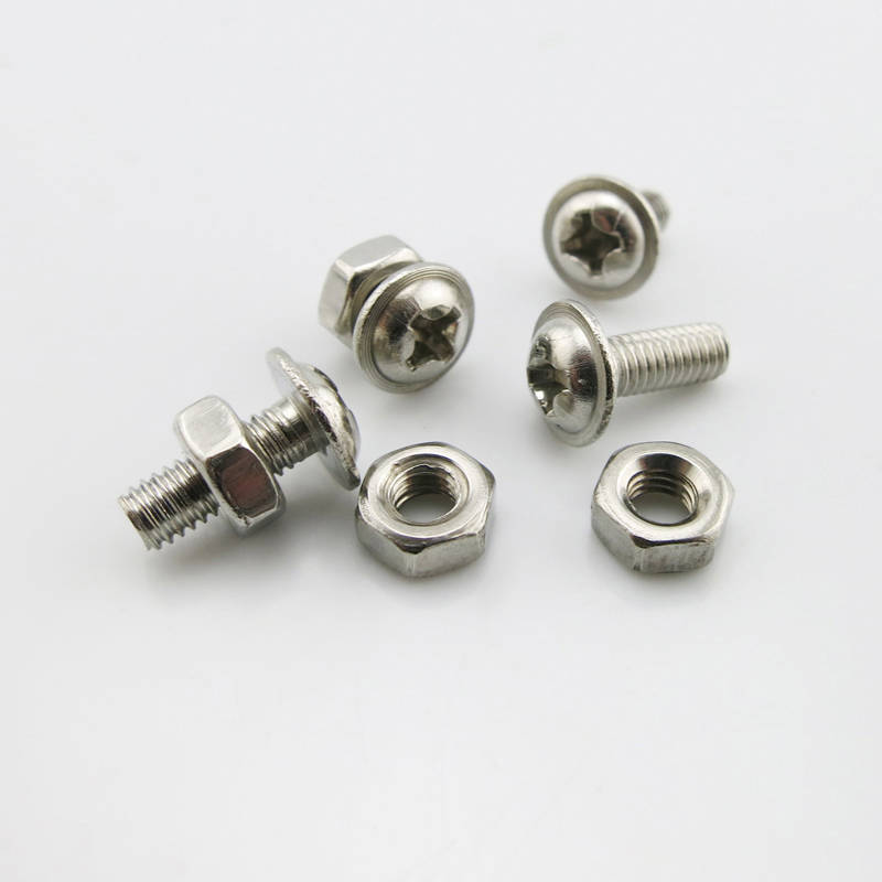 M3 Stainless Steel Cross Round Head Screw With Gasket