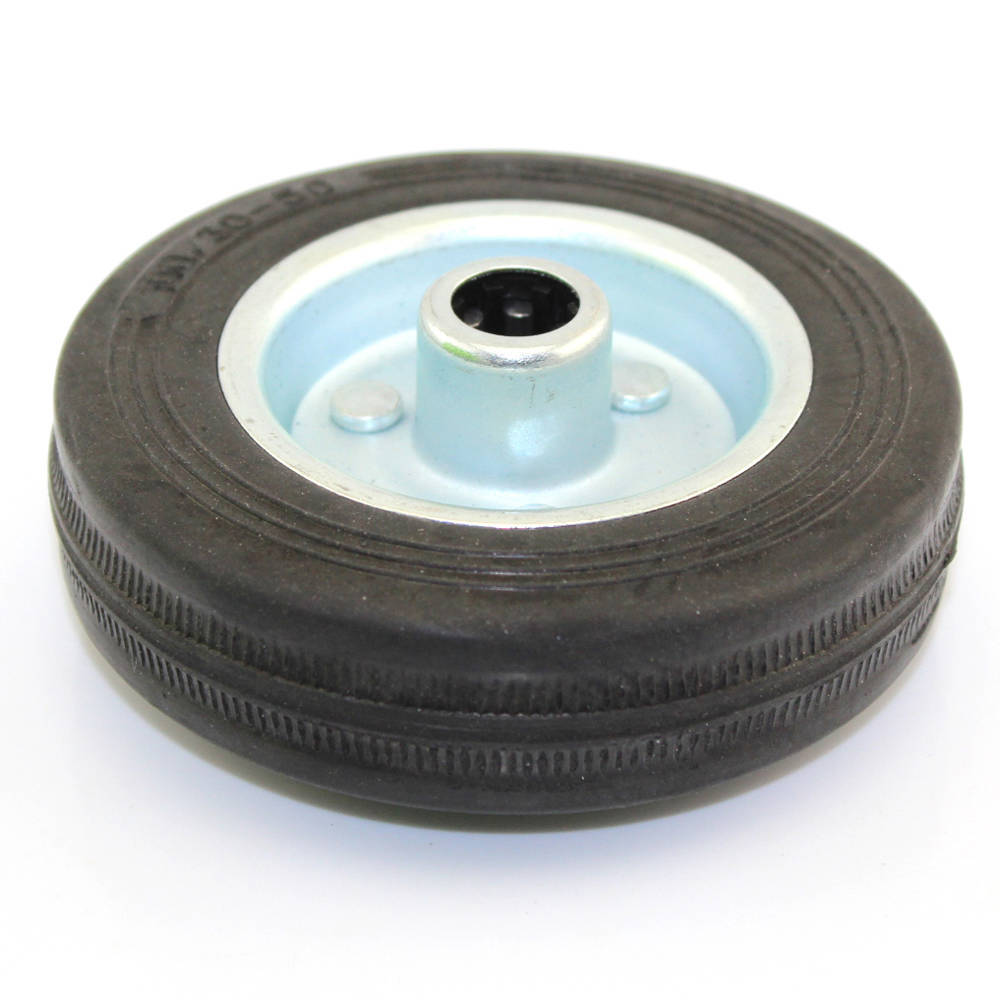 Large Load Bearing Metal Rubber Wheel 100mm 50kg