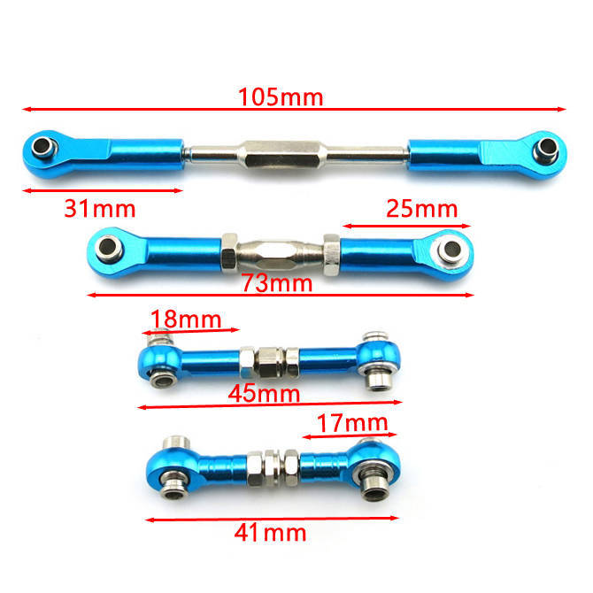 Stainless Steel + Aluminum Alloy 3mm Hole Ball Head Pull Rod