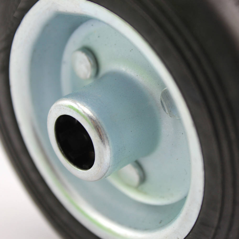 Large Load Bearing Metal Rubber Wheel 100mm 50kg