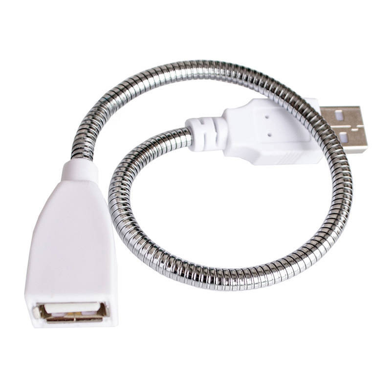 Flexible Metal Hose Power Supply USB Adapter Cable For USB Lamp