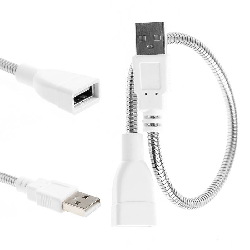 Flexible Metal Hose Power Supply USB Adapter Cable For USB Lamp