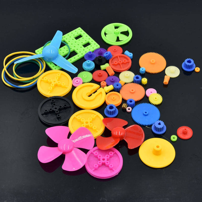 55pcs Colorful Plastic Gear DIY Kit