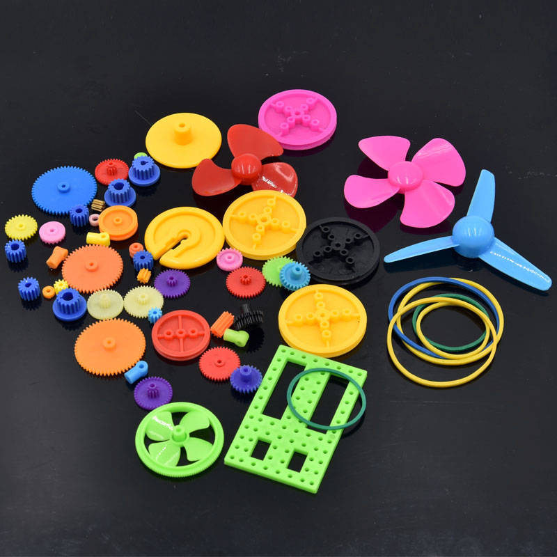 55pcs Colorful Plastic Gear DIY Kit