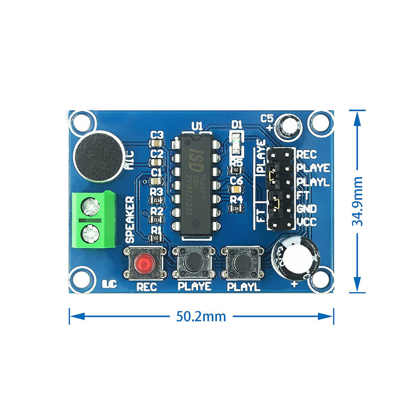 Blue PCB Version ISD1820 Voice Board
