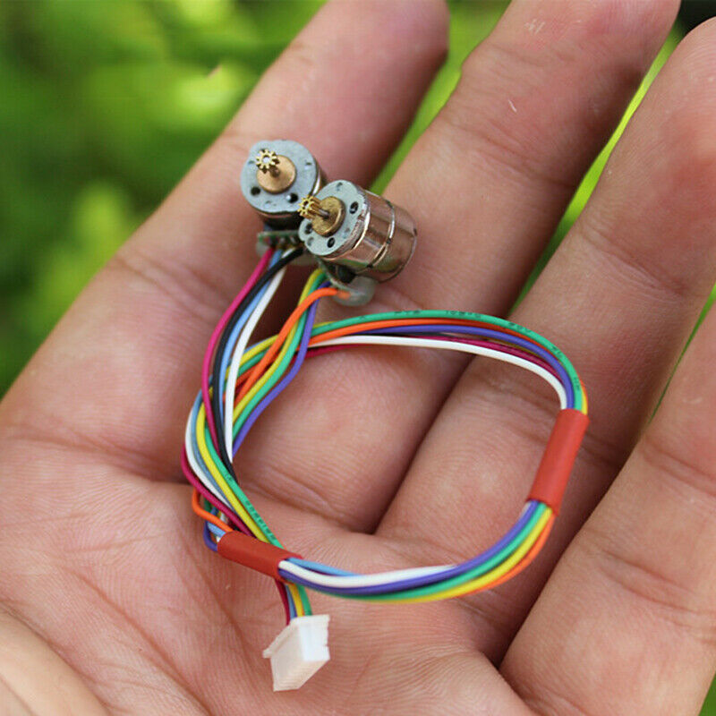 1Pair Mini 8mm  2-phase 4-wire Stepping Motor With 9 Teeth Copper Gear