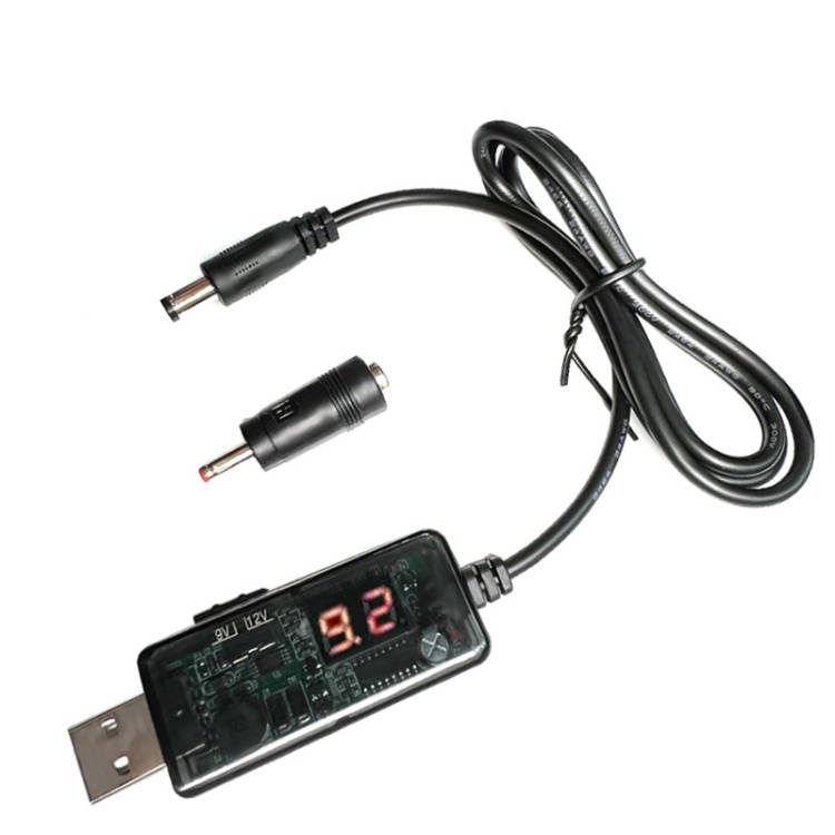 USB To DC5.5/3.5mm Router Booster Cable 5V To 9V12V Charging Cable
