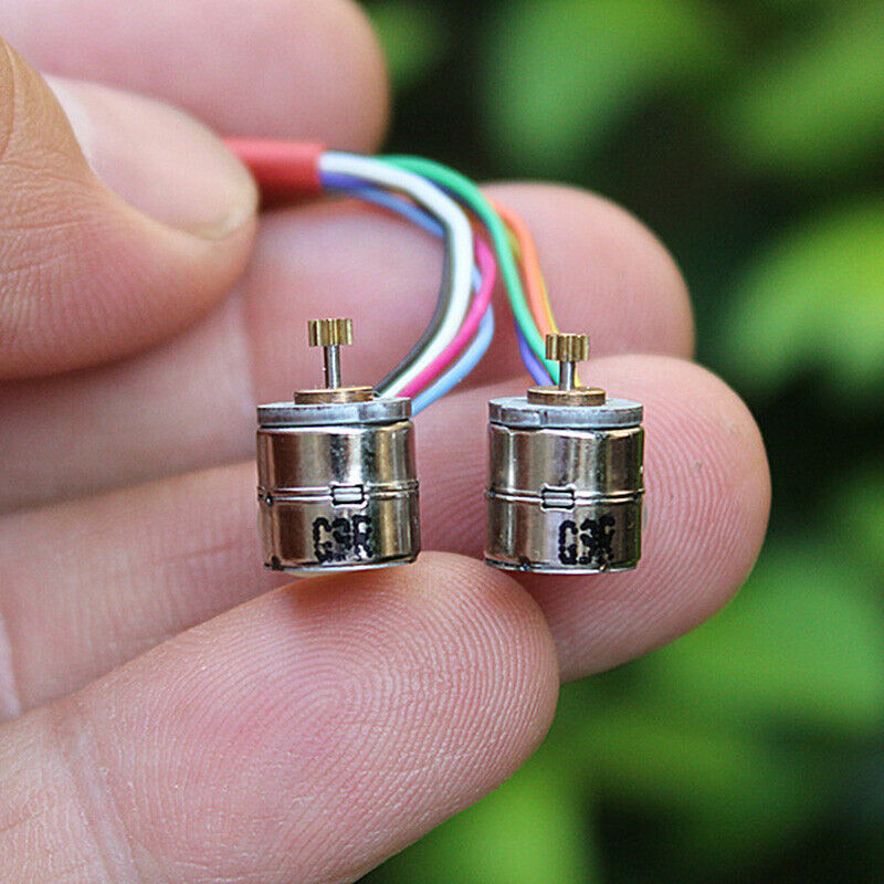 1Pair Mini 8mm  2-phase 4-wire Stepping Motor With 9 Teeth Copper Gear