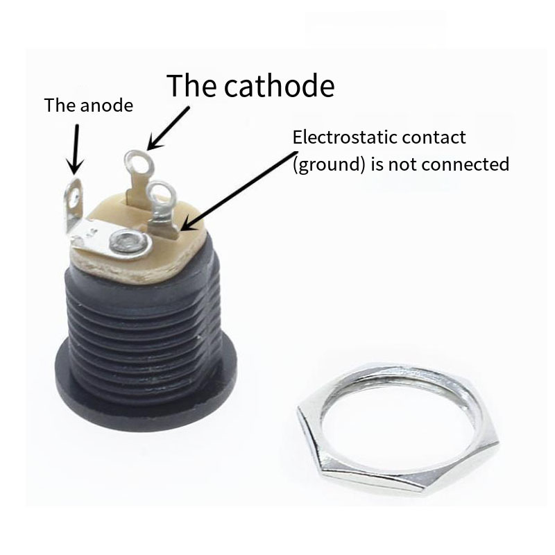 DC-022 DC Power Plug Socket Female Chassis  With Waterproof Cap 5.5*2.1MM