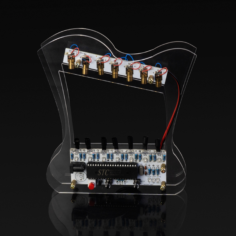 51 Microcontroller Laser Electronic Harp DIY Parts Welding Training Kit HU-013