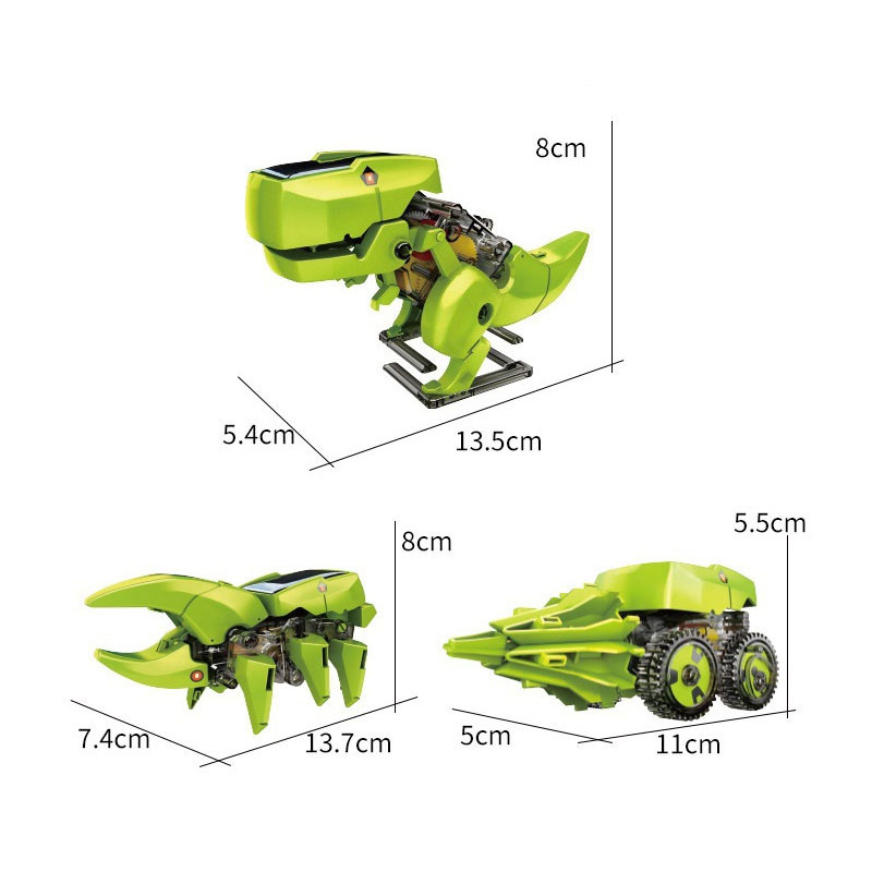 Solar Powered Dinosaur Kit DIY 3 in1