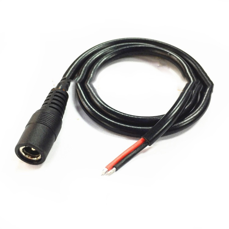5.5x2.1mm DC Female Jack Plug Connectors Power Extension Cable