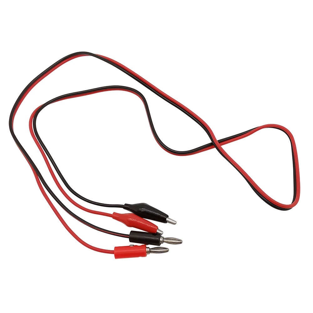 1 Pair 1m Banana Plug to Alligator Clip Red-Black Test Leads