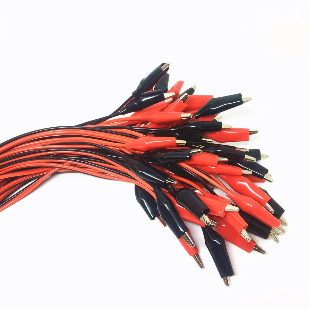 1 Pair 1m Banana Plug to Alligator Clip Red-Black Test Leads