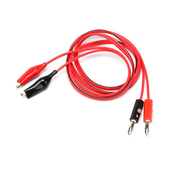 1 Pair 1m Banana Plug to Alligator Clip Red-Black Test Leads
