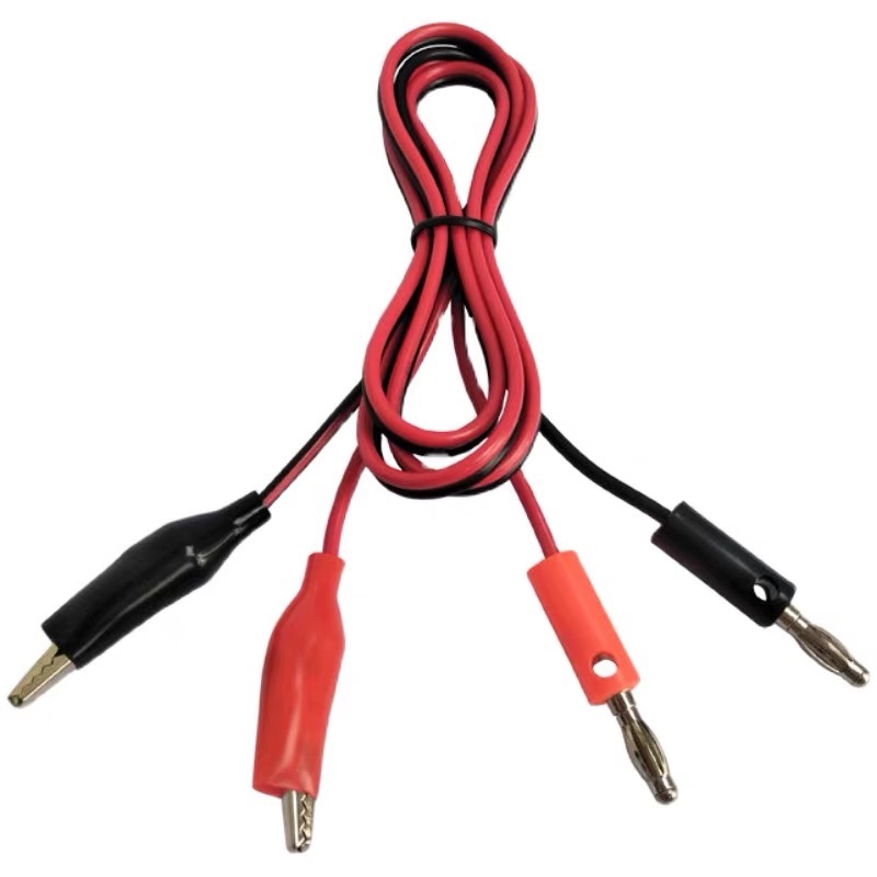 1 Pair 1m Banana Plug to Alligator Clip Red-Black Test Leads