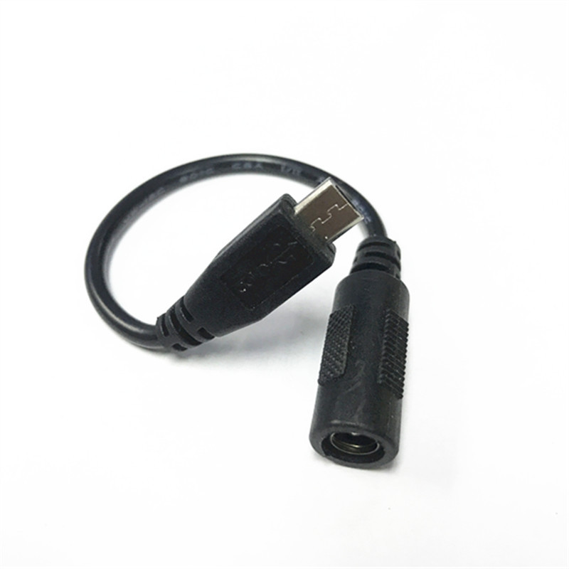 DC 5.5*2.1 Female to Micro USB Male Cable Adapter Converter