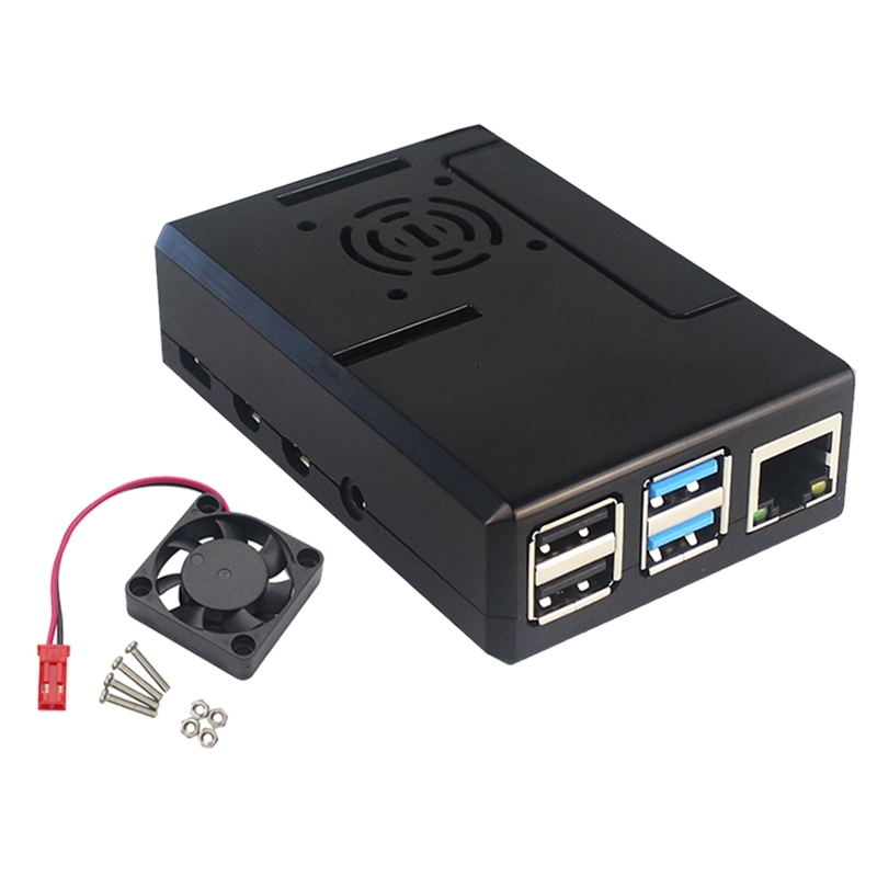 Black Transparent Raspberry PI 4th Generation B ABS Case + Fan Raspberry PI4B Protective Kit