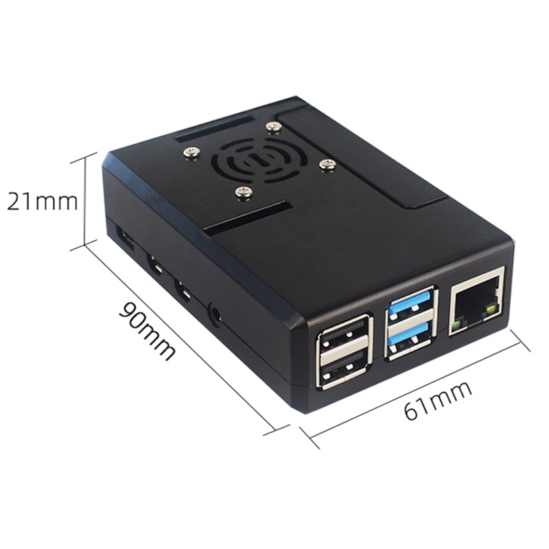 Black Transparent Raspberry PI 4th Generation B ABS Case + Fan Raspberry PI4B Protective Kit