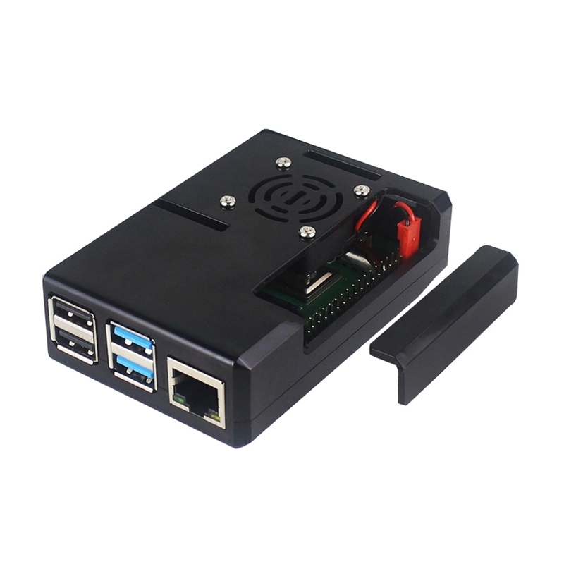 Black Transparent Raspberry PI 4th Generation B ABS Case + Fan Raspberry PI4B Protective Kit