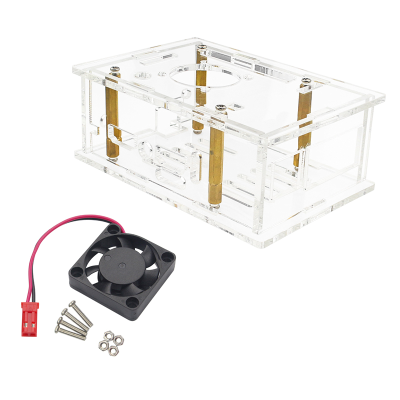Orange Pi 5Pro Ultra Transparent Acrylic Shell Fan Antenna Protective Shell (Without Orange pi 5Pro)