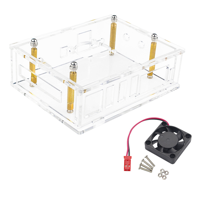 Orange Pi 5PLUS Acrylic Shell Fan WIFI Bluetooth Receiver Orange PI 5PLUS Shell (Without Orange Pi 5PLUS)