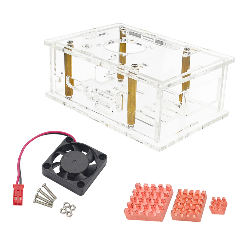 Orange Pi 5Pro Ultra Transparent Acrylic Shell Fan Antenna Protective Shell (Without Orange pi 5Pro)