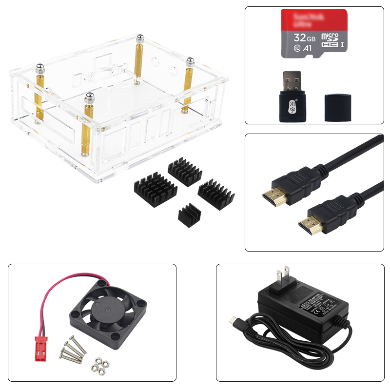 Orange Pi 5PLUS Acrylic Shell Fan WIFI Bluetooth Receiver Orange PI 5PLUS Shell (Without Orange Pi 5PLUS)