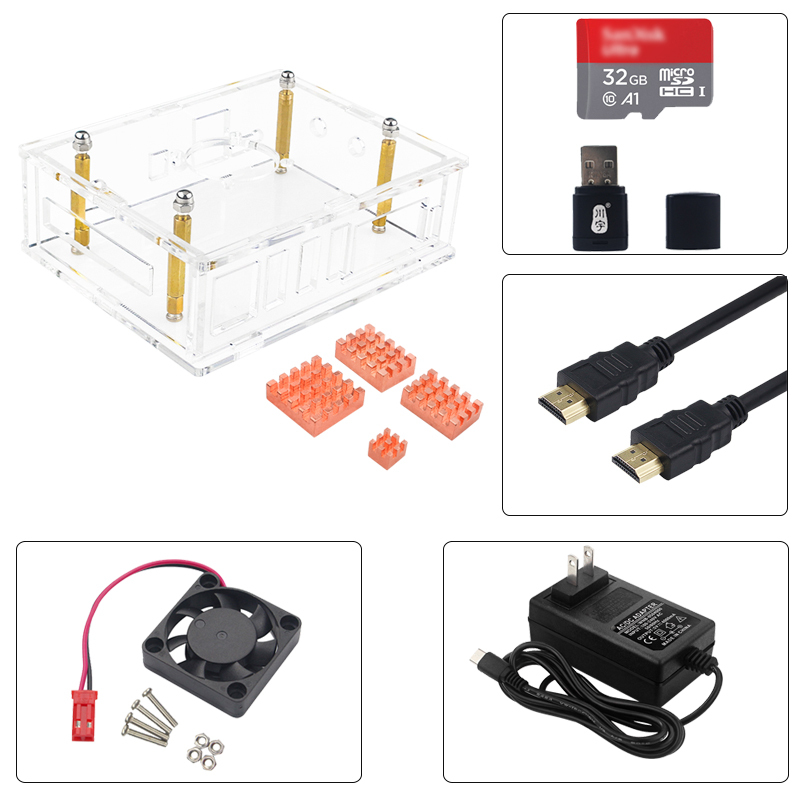 Orange Pi 5PLUS Acrylic Shell Fan WIFI Bluetooth Receiver Orange PI 5PLUS Shell (Without Orange Pi 5PLUS)