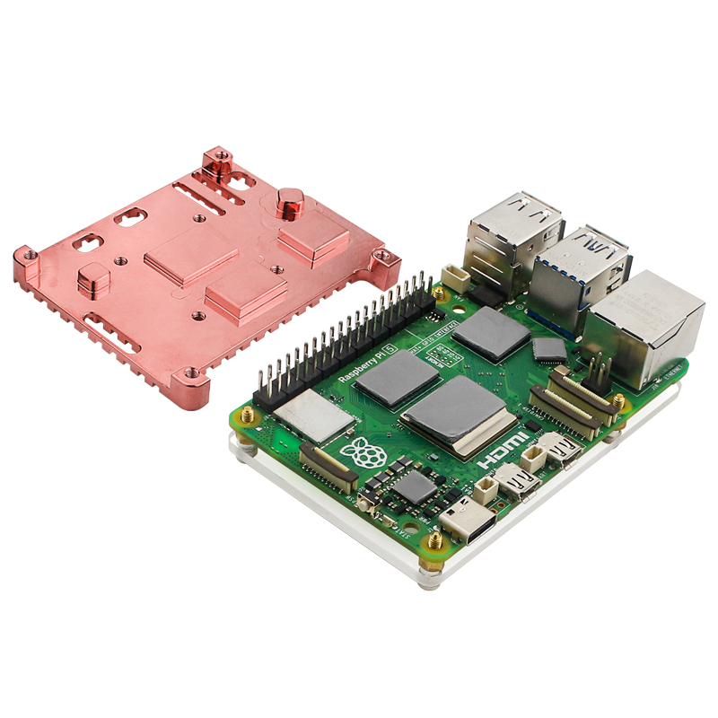 Raspberry PI 5/4B Pure Copper Heat Sink Shell (Without Raspberry PI 5/4B)