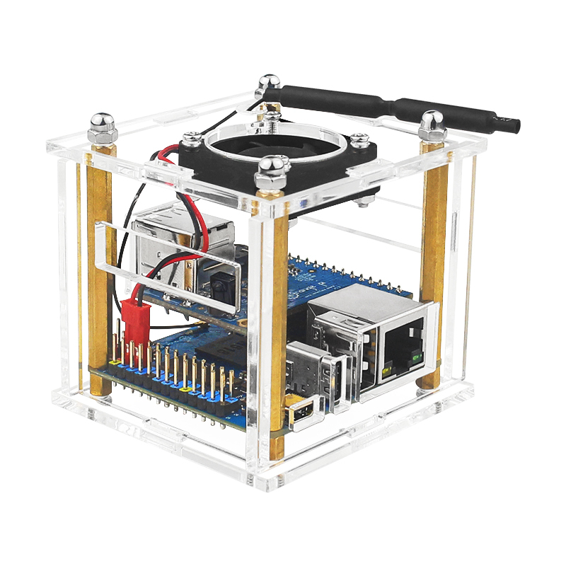 Orange PI ZERO 3 Acrylic Shell Fan Heat Sink (Without Orange PI ZERO 3)