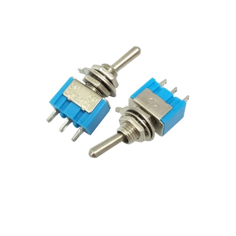 6mm Toggle Switch Mts-102/103/202/203 Blue Toggle Switch 3 Pin 2 Position 3P/6P