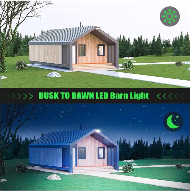 Ngtlight® 80W LED Barn Light 9600LM IP65 5000K Daylight Wall Mount Exterior Farm Light Fixture