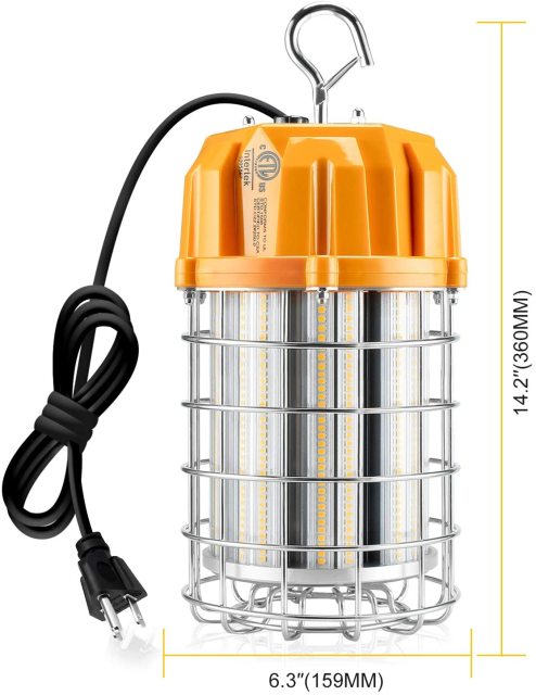 Ngtlight® 125W LED Temporary Job Site Lighting 5000K With Plug 120V 18125LM-Replace 600W MH/HID/HPS